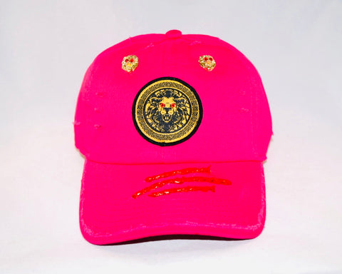 Picture of Gold Lion Emblem 12kt Karat Baseball Cap Dad Hat