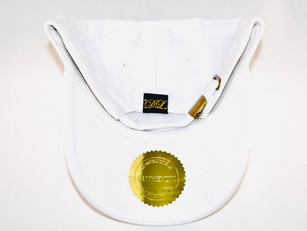 Signature Ruby Eye Lion-Emblem Medallion True White Cap