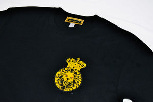 Crown Logo Emblem Short Sleeve T-Shirt in Black