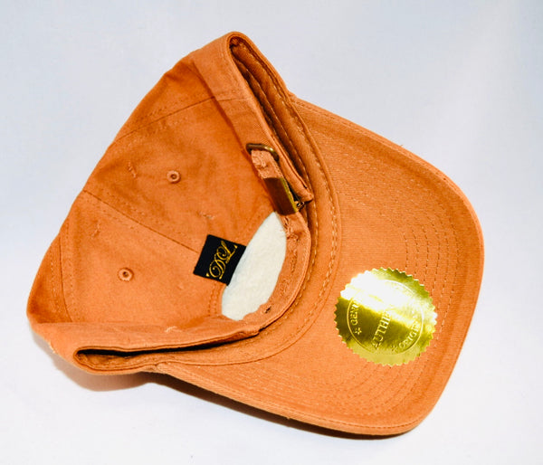 Signature Ruby Eye Lion-Emblem Medallion Tan Cap